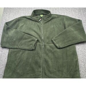 Cabela's Fleece Mens 3XLT Green Full Zip Polartec Winter